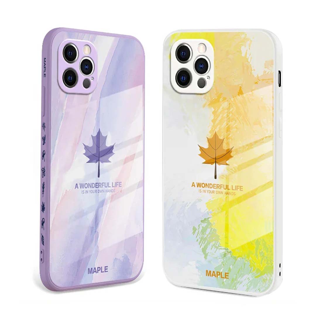 Maple Elegance Liquid Glass Case