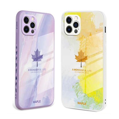 Maple Elegance Liquid Glass Case