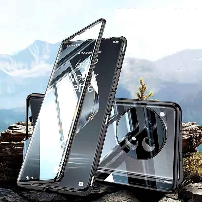 360° (Front+Back) Metal Body Protection Glass Case