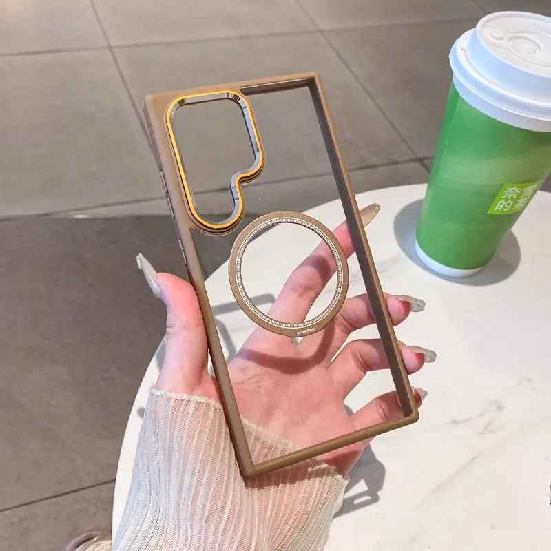 Royal Frame Transparent Case  - Galaxy