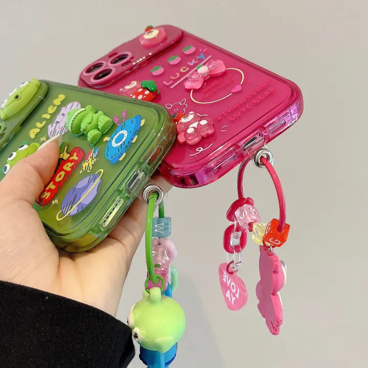 Flip Mirror 3D Cartoon Case