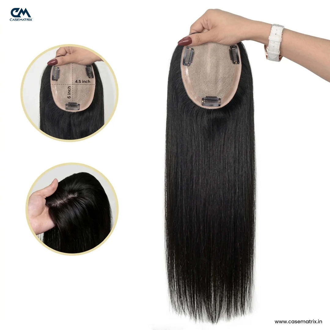 Silk Base Human Hair Topper 4.5*6Inc