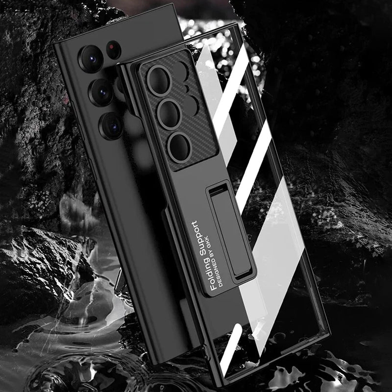 Transparent Kickstand Protective Case - Galaxy