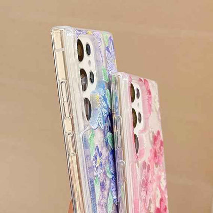 Galaxy - Glitter Flower Luminous Case