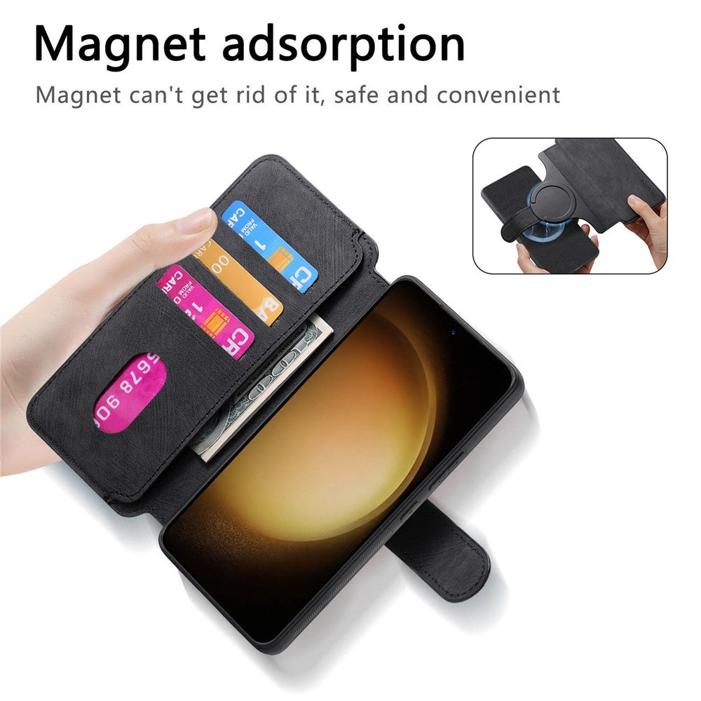 Galaxy S Series - Detachable Card Solt Wallet Leather Case