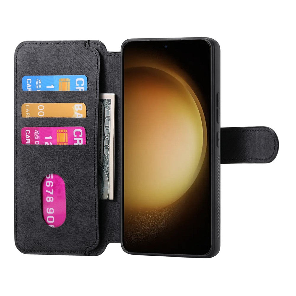 Galaxy S Series - Detachable Card Solt Wallet Leather Case