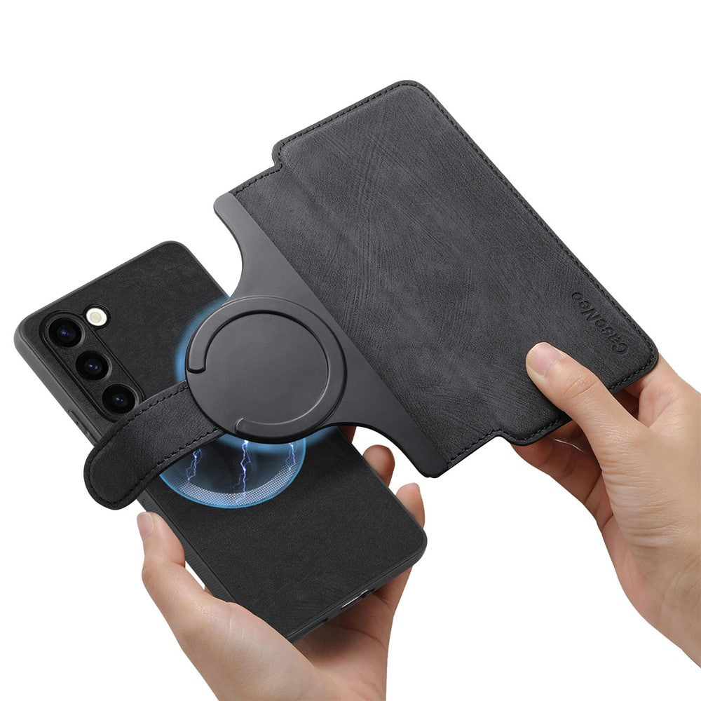 Galaxy S Series - Detachable Card Solt Wallet Leather Case