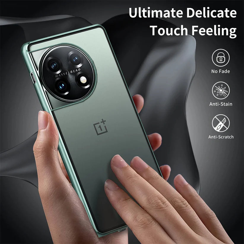 OnePlus Series - 360° (Front+Back) Metal Body Protection Glass Case