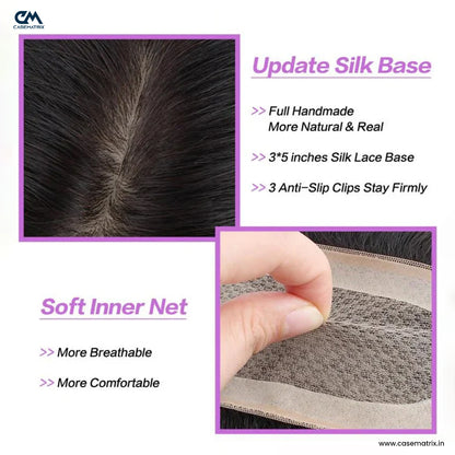 Silk Base Human Hair Topper 3*5Inc