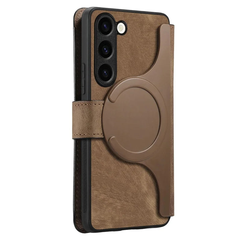 Galaxy S Series - Detachable Card Solt Wallet Leather Case