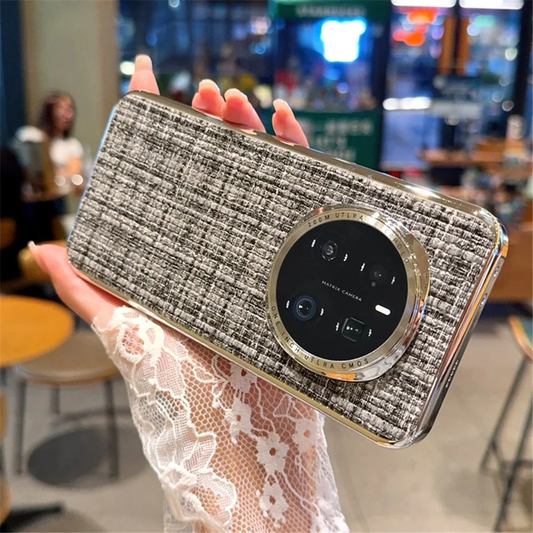 Retro Knitted Woven Fabric Case