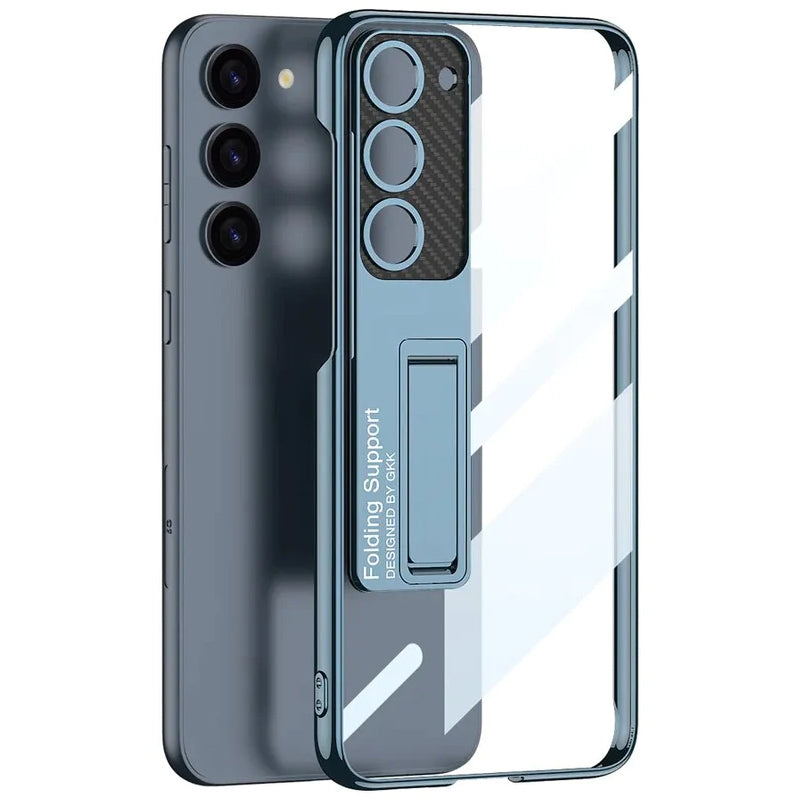 Galaxy S Series - Anti-Yellowing Transparent Kickstand Protective Case