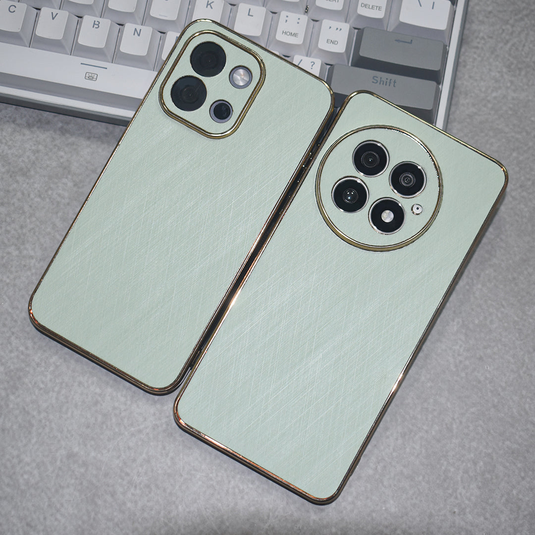 Golden Edge Bamboo Texture Case