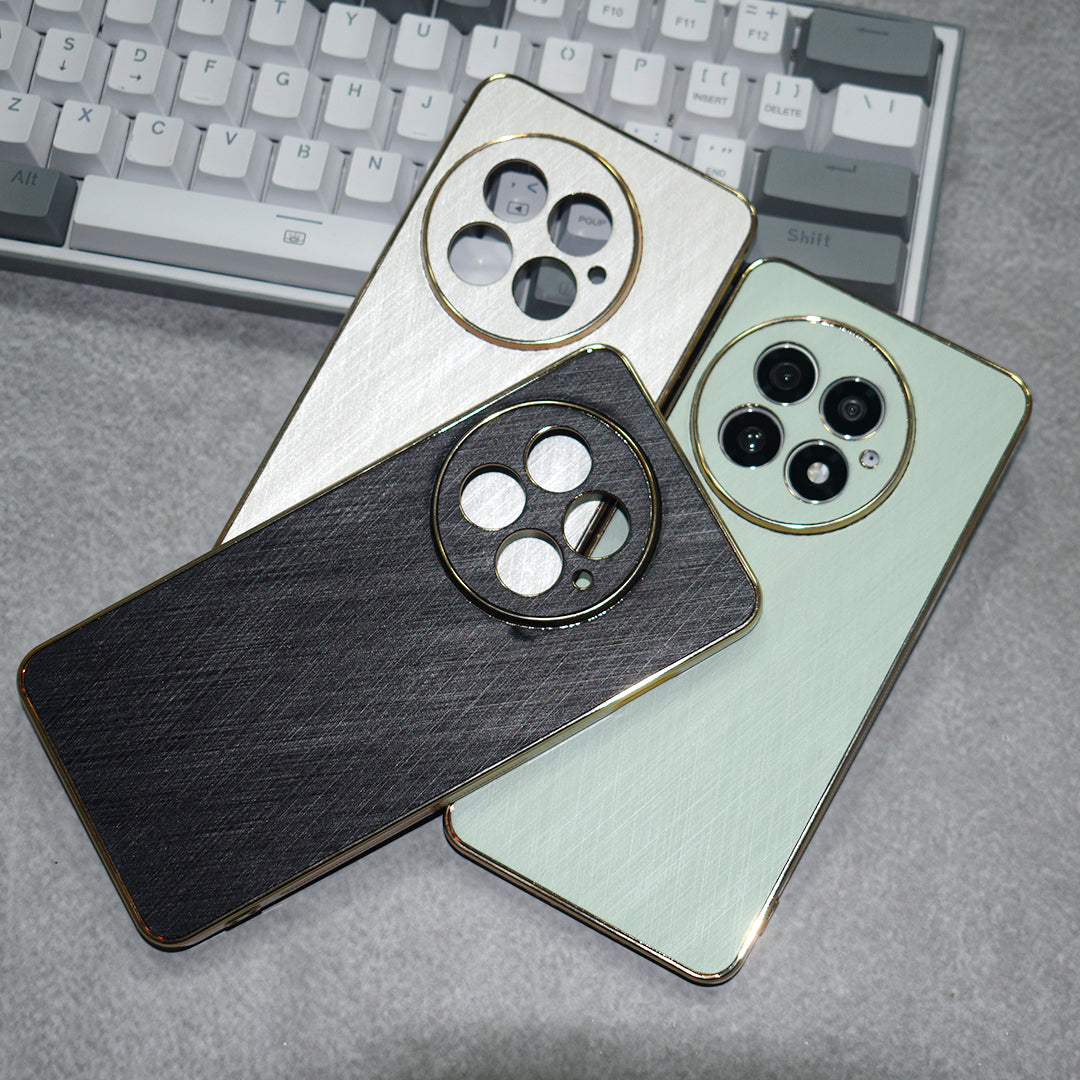 Golden Edge Bamboo Texture Case