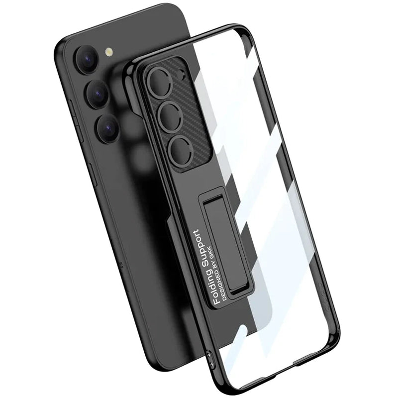 Galaxy S Series - Anti-Yellowing Transparent Kickstand Protective Case