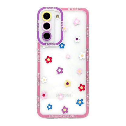 Flower Painted Clear Case Galaxy