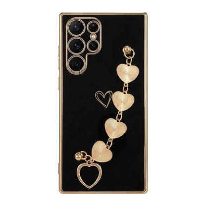 Heart Metal Bracelet Chain Case - Galaxy