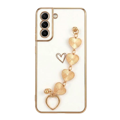 Heart Metal Bracelet Chain Case - Galaxy