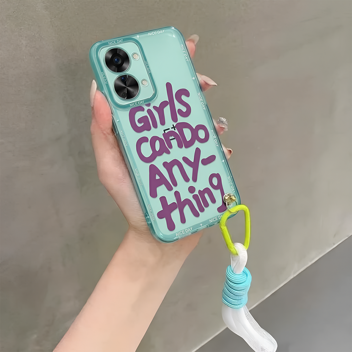 OnePlus - Cute Graffiti Letter Case with Lanyard