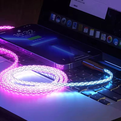 AuraCharge 66W RGB Color Change Type-C Cable