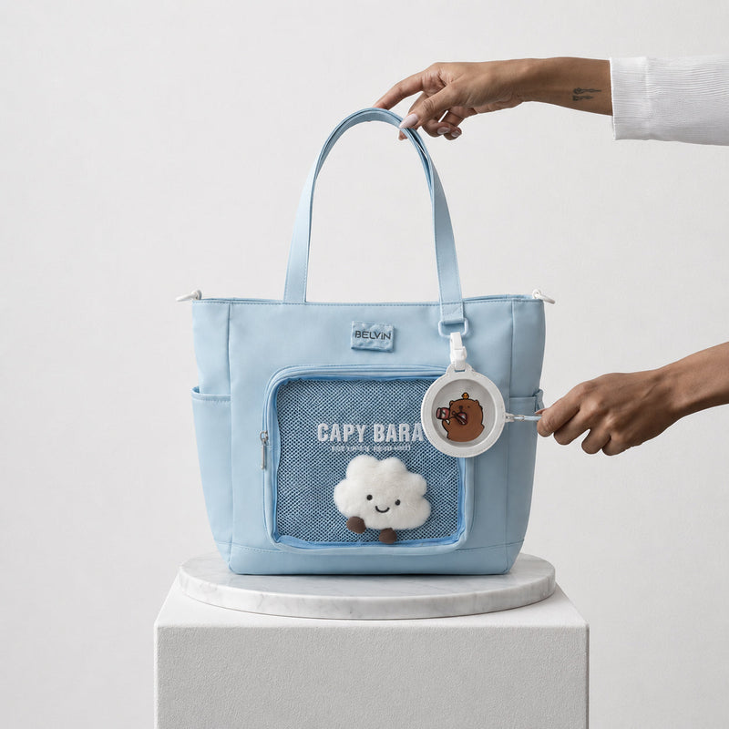 Misty Blue Kawaii Multipurpose Bag