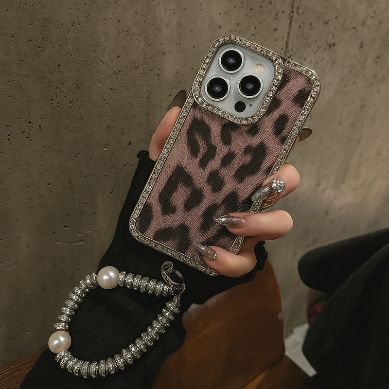 Glamour Leopard Case with lanyard