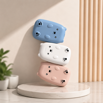 Bear Cartoon Built In Cable Power Bank 10,000 mAh
