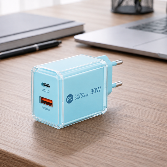 SnapVolt Mini 30W Charger Adapter - Blue