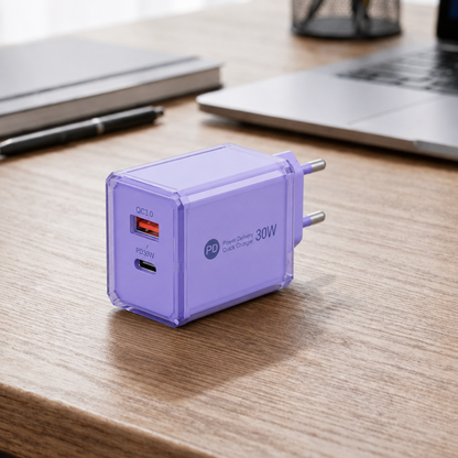 SnapVolt Mini 30W Charger Adapter - Purple