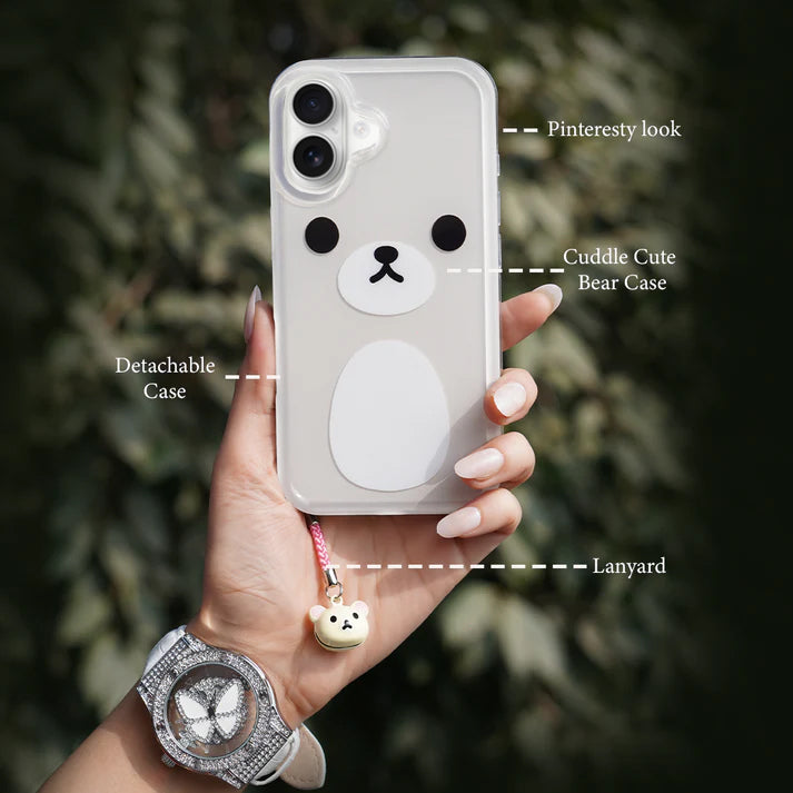 Cuddle Cute Bear Case with lanyard