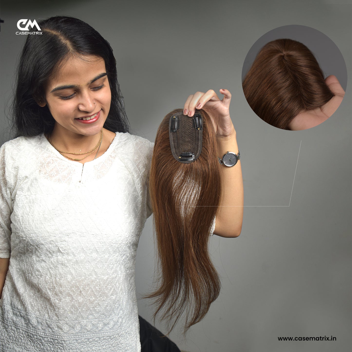 Invisible Human Hair Lace Topper - 16 Inch