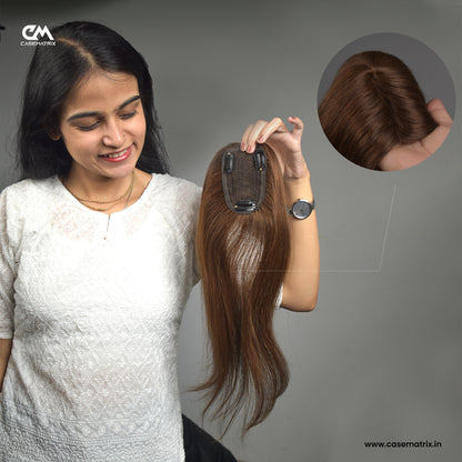 Invisible Human Hair Lace Topper - 16 Inch