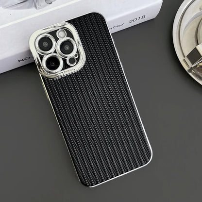 iPhone Series - Textured Weave Luxe Case - Black