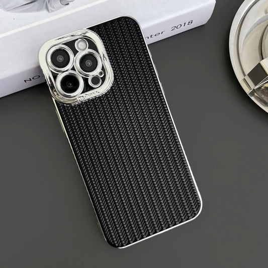 iPhone Series - Textured Weave Luxe Case - Black