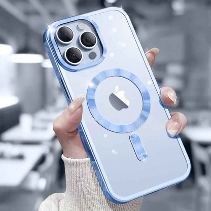 iPhone - Electroplating Glitter Transparent Magsafe Case