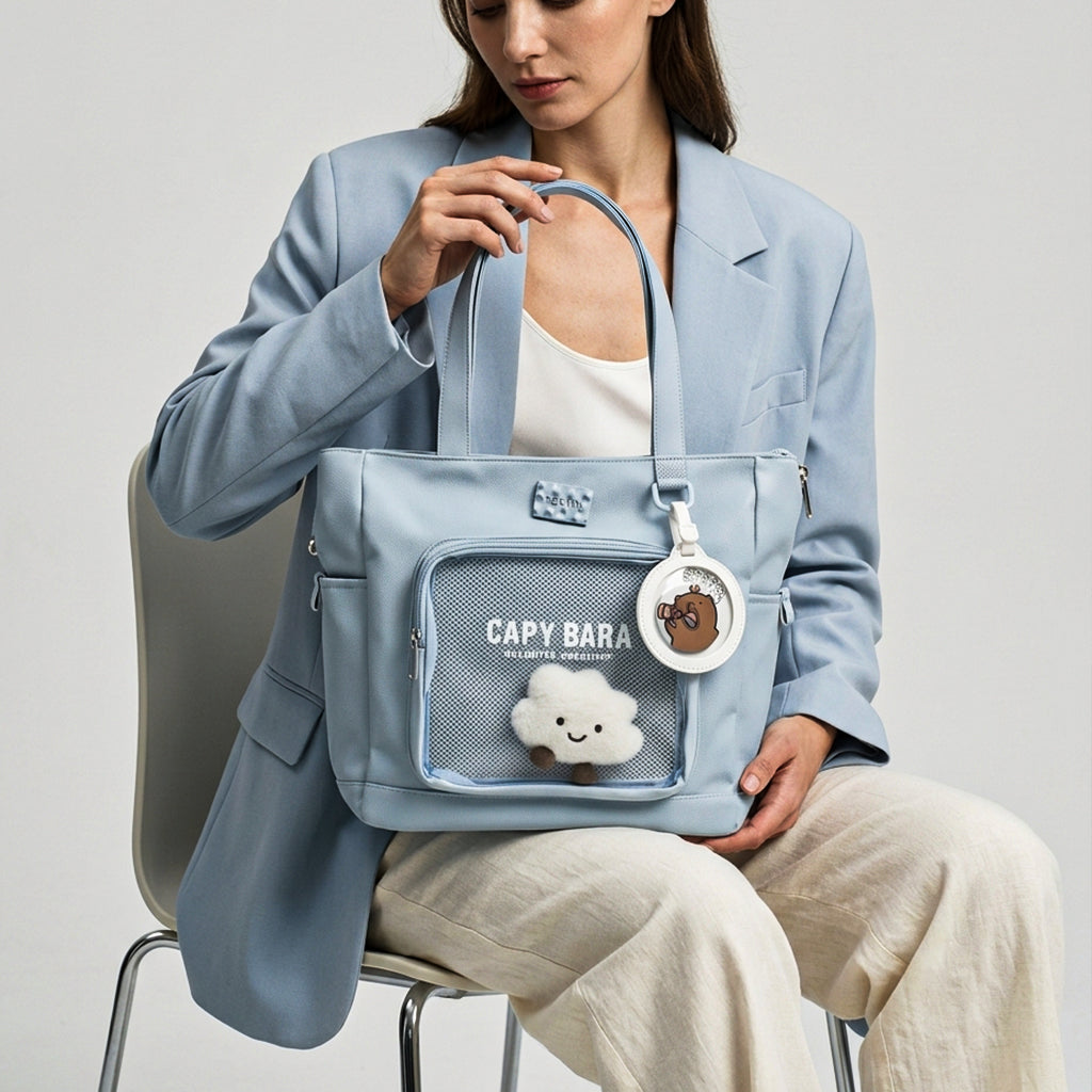 Misty Blue Kawaii Multipurpose Bag
