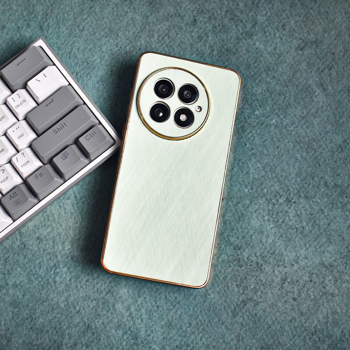 Golden Edge Bamboo Texture Case