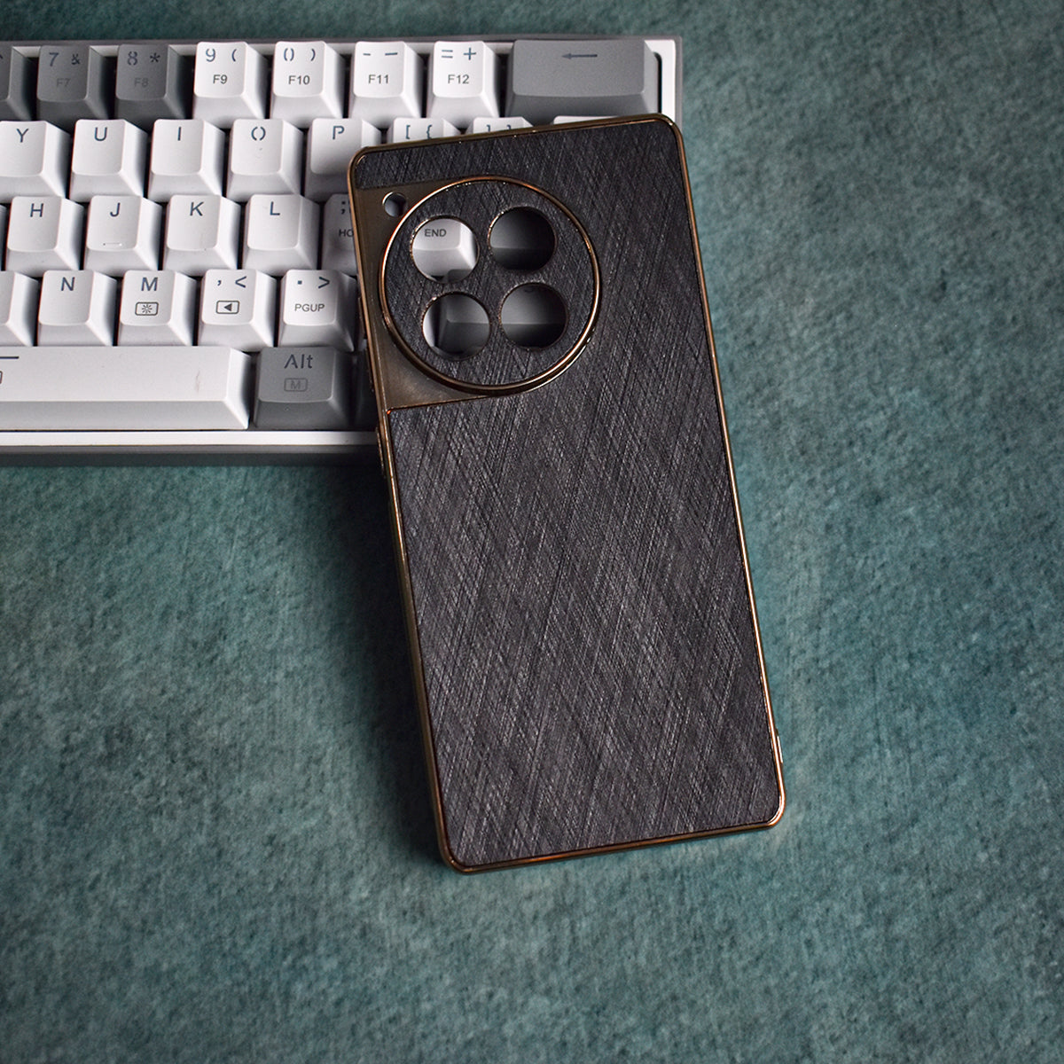 Golden Edge Bamboo Texture Case