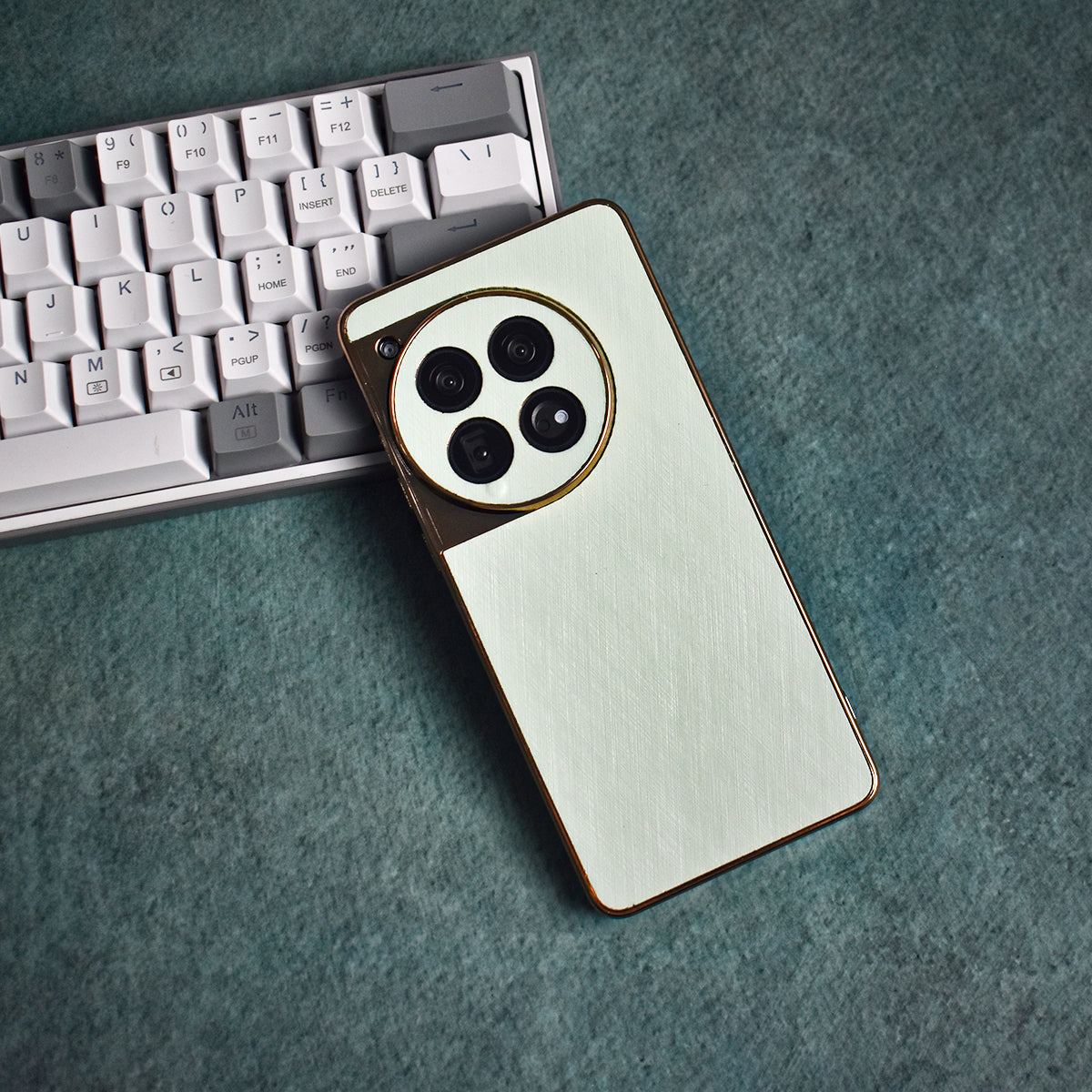 Golden Edge Bamboo Texture Case