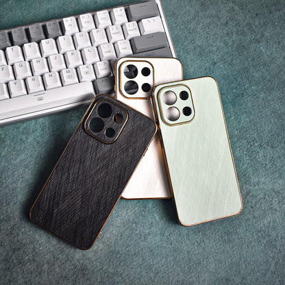 Golden Edge Bamboo Texture Case