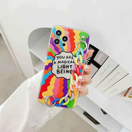 Rainbow Case with Chain Bracelet