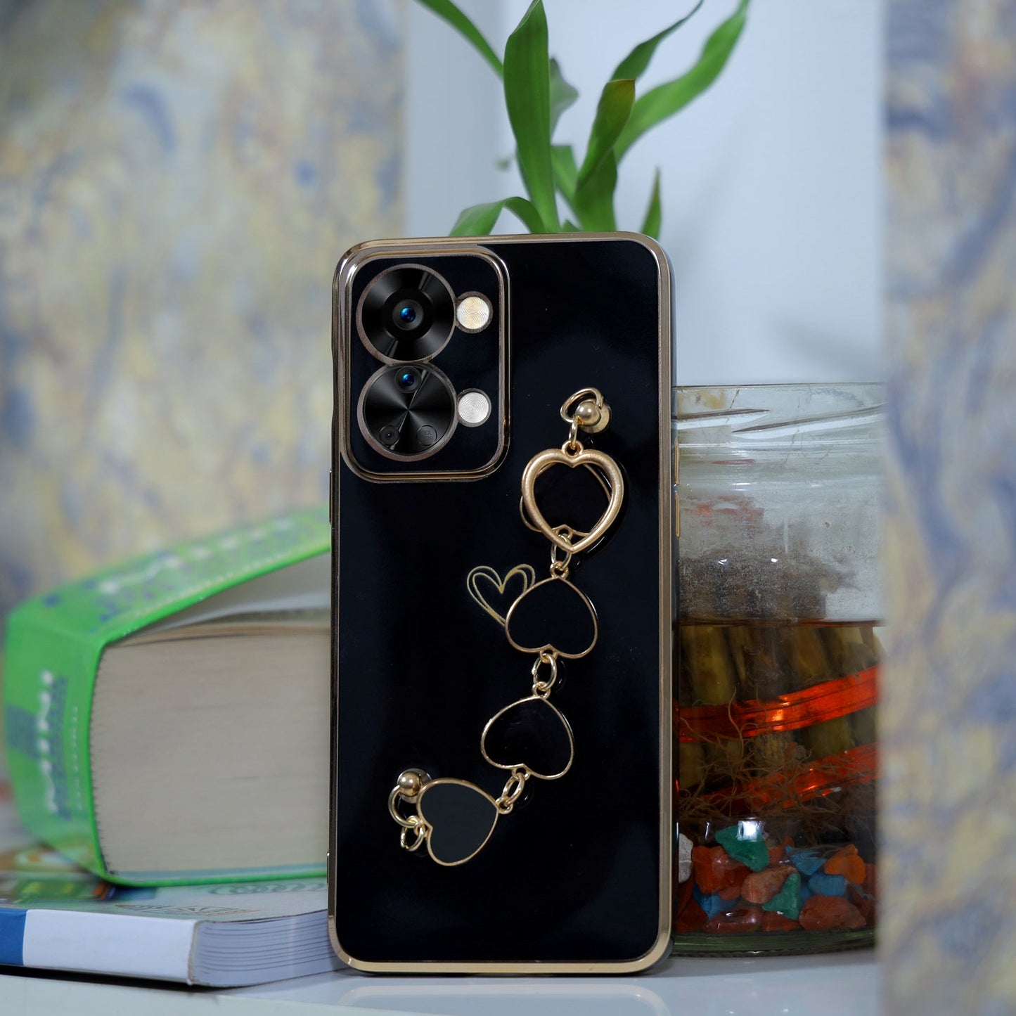 Oneplus Nord Series - Heart Metal Bracelet Chain Case
