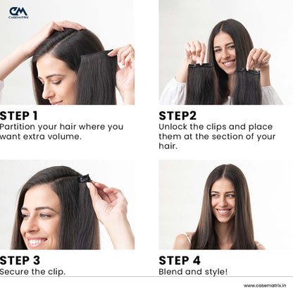 4 Piece Seamless Clip-In Set