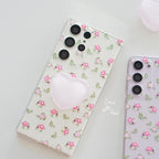 Blossom Case with Heart Pop Grip Case