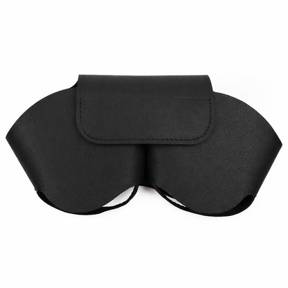 Black eye mask on a white background