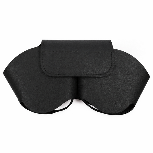 Black eye mask on a white background