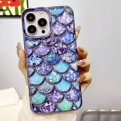 Glitter Mermaid Pattern Case - iPhone