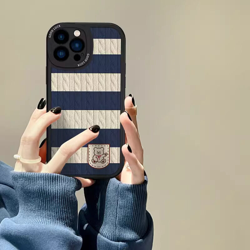 Snuggly Stripe Bear Case