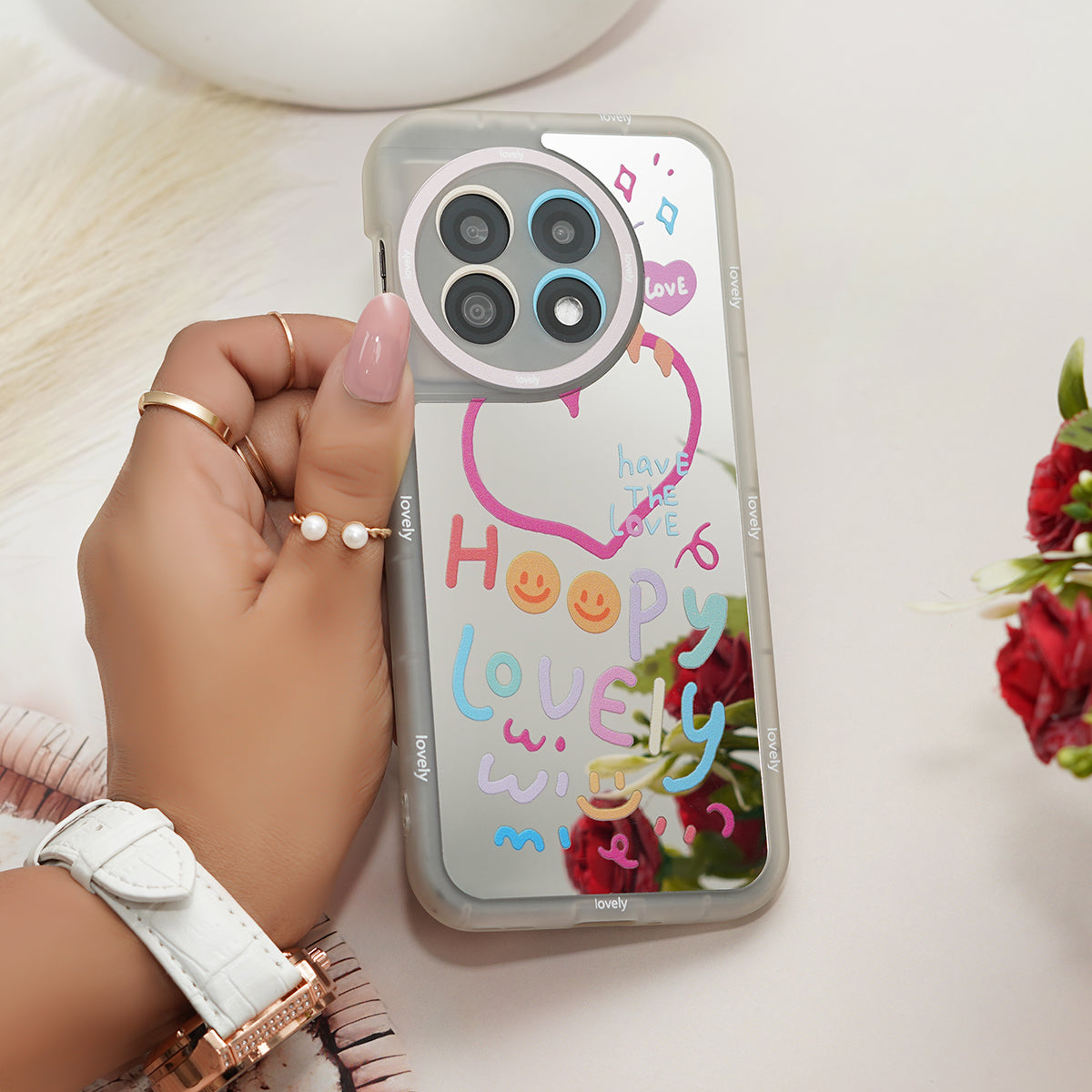 OnePlus - Lovely Heart Mirror Case.