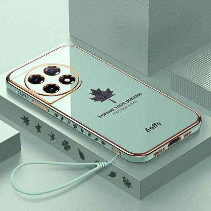 OnePlus - Electroplated Maple Leaf Case With Lanyard